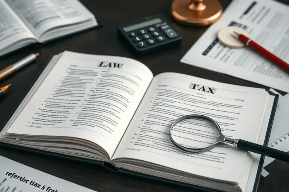 Imagem de documentos fiscais e jurídicos, representando a análise necessária para impostos em leilões de imóveis.